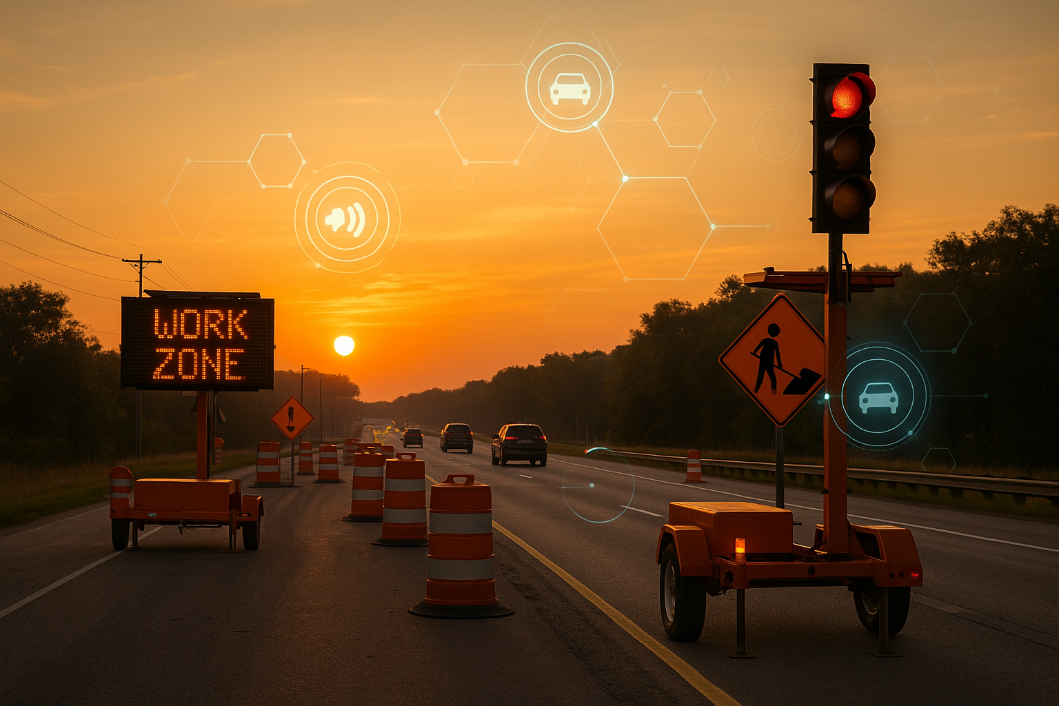 Connected work zones with AI and V2X traffic management in Illinois