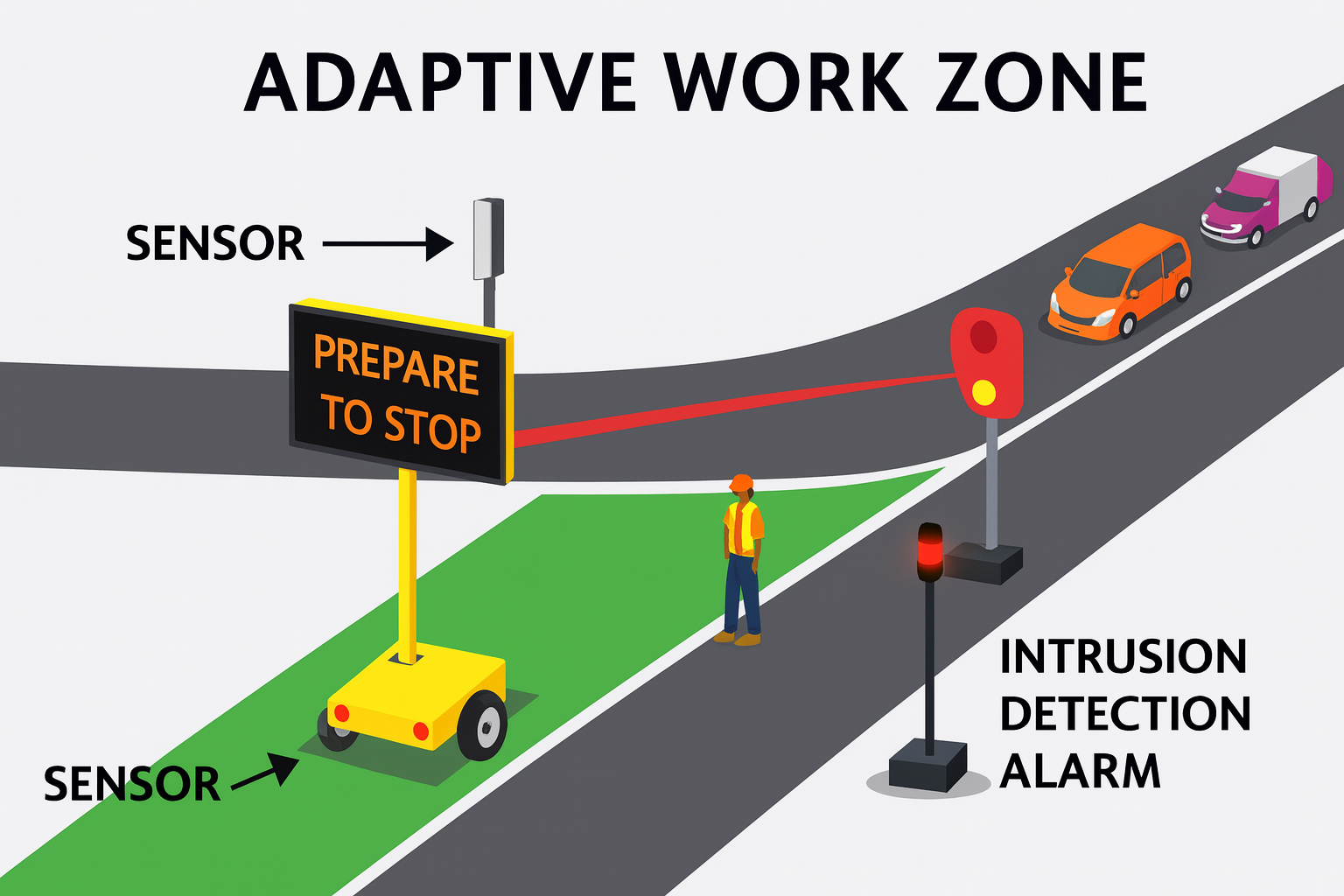 Connected work zones