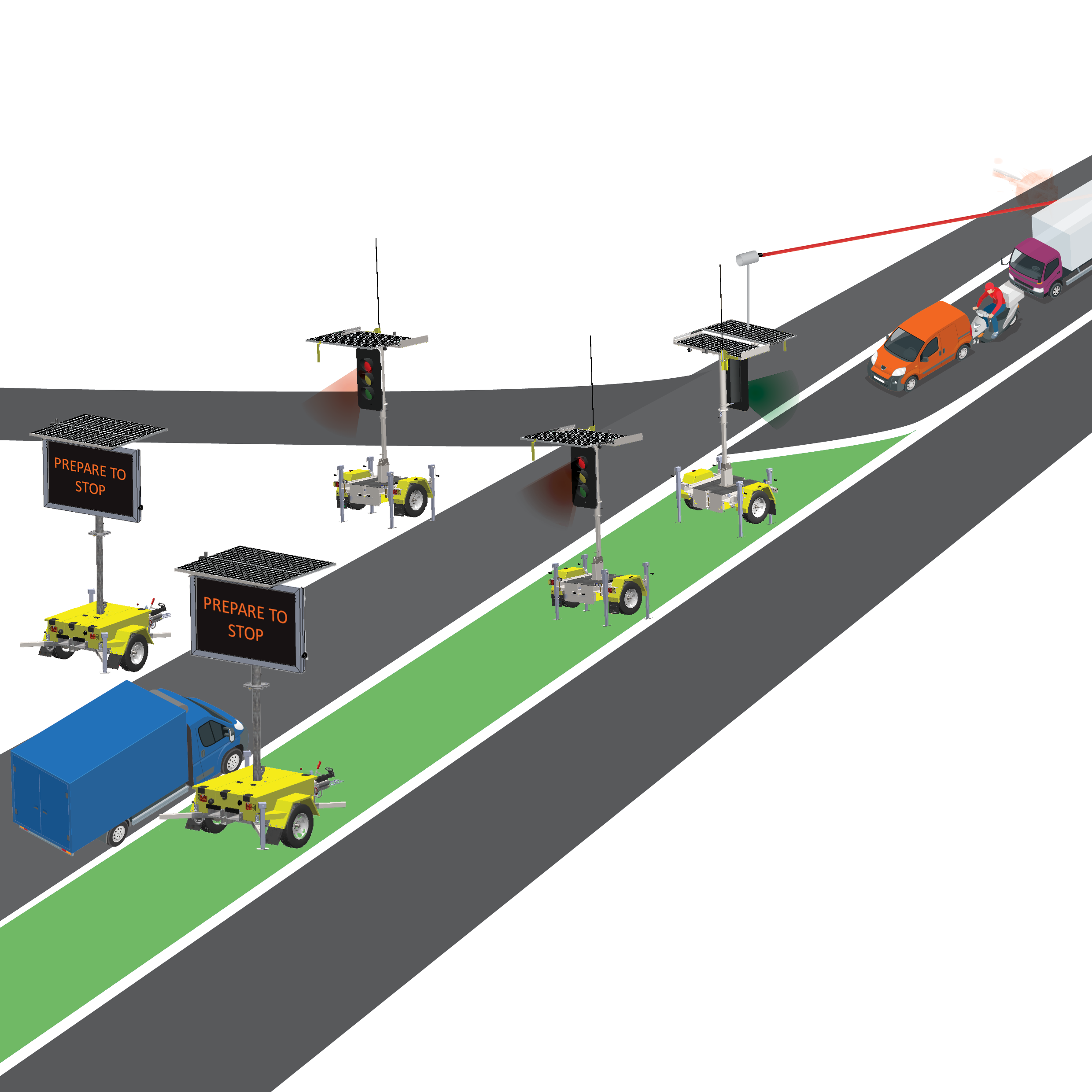 Smart work zone sensors